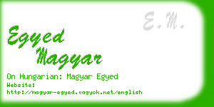 egyed magyar business card